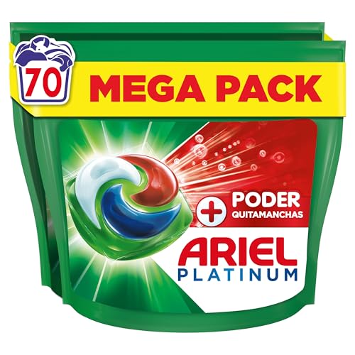 PODs Platinum, Detergente Líquido En Cápsulas + Poder Quitamanchas Cápsulas, 70 Lavados