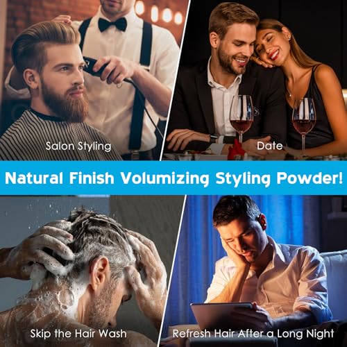 Hair Wax Powder for Men, Volumising Hair Powder, 30 g, Men's Hair Powder, Natural Matte Effect, Texturizing Powder Without Residues, Instant Volumising, Long Lasting Hold, Fine Hair