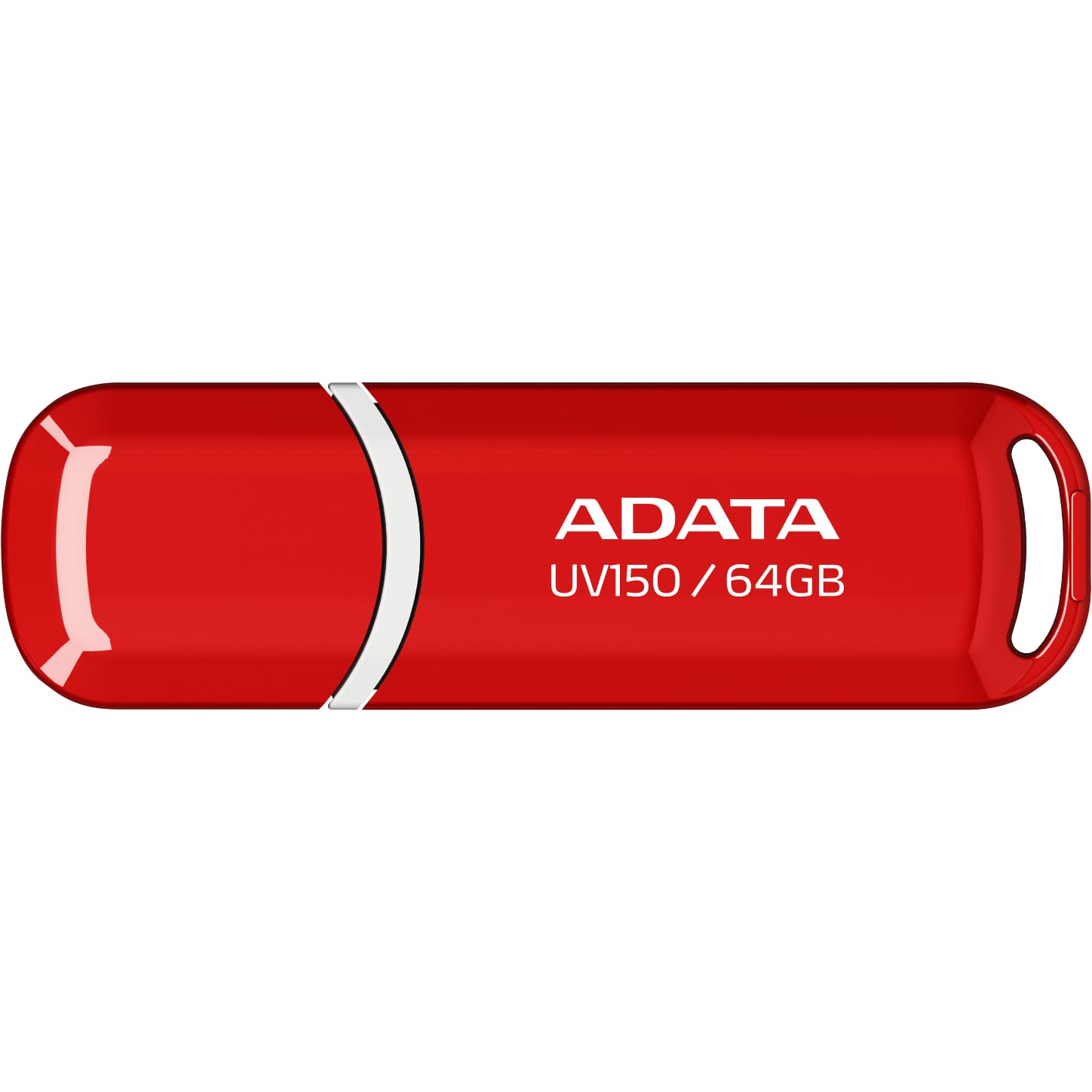 ADATA UV150 64GB USB 3.0 Snap-on Cap Flash Drive, Red (AUV150-64G-RRD)