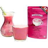 PESTLE & PODS Beetroot Latte Blend – Organic Beetroot & Spices – No Added Sugar, Vegan – 70g | 25 Servings