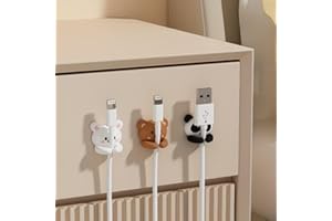 White, Cute PVC Rabbit-Shaped Cable Clips, Cable Organizer Box, Charging Cable Holder with Protective Cover, Specially Design