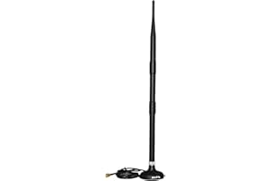 Gadgets World FBA_ALFA-ARSN19M Alfa 9dBi WiFi Booster SMA Omni-Directional High-Gain Screw-On Swivel Antenna with Magnetic Ba