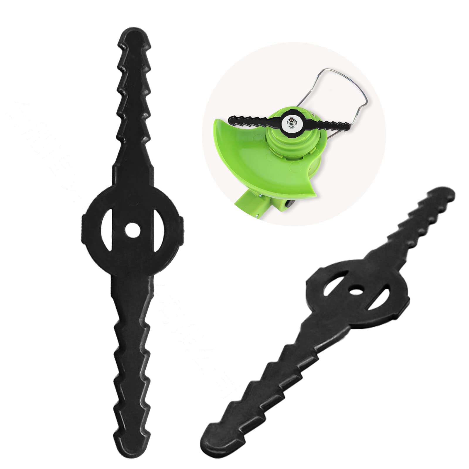 30 Pcs Plastic Grass Trimmer Blades, Lawn Mower Blades 135 mm Mower Blades Cordless Blades Garden Mower Replacement Blades Gardening Tool Accessories, Garden Edger Cutter, Orchard, Woods (Black)