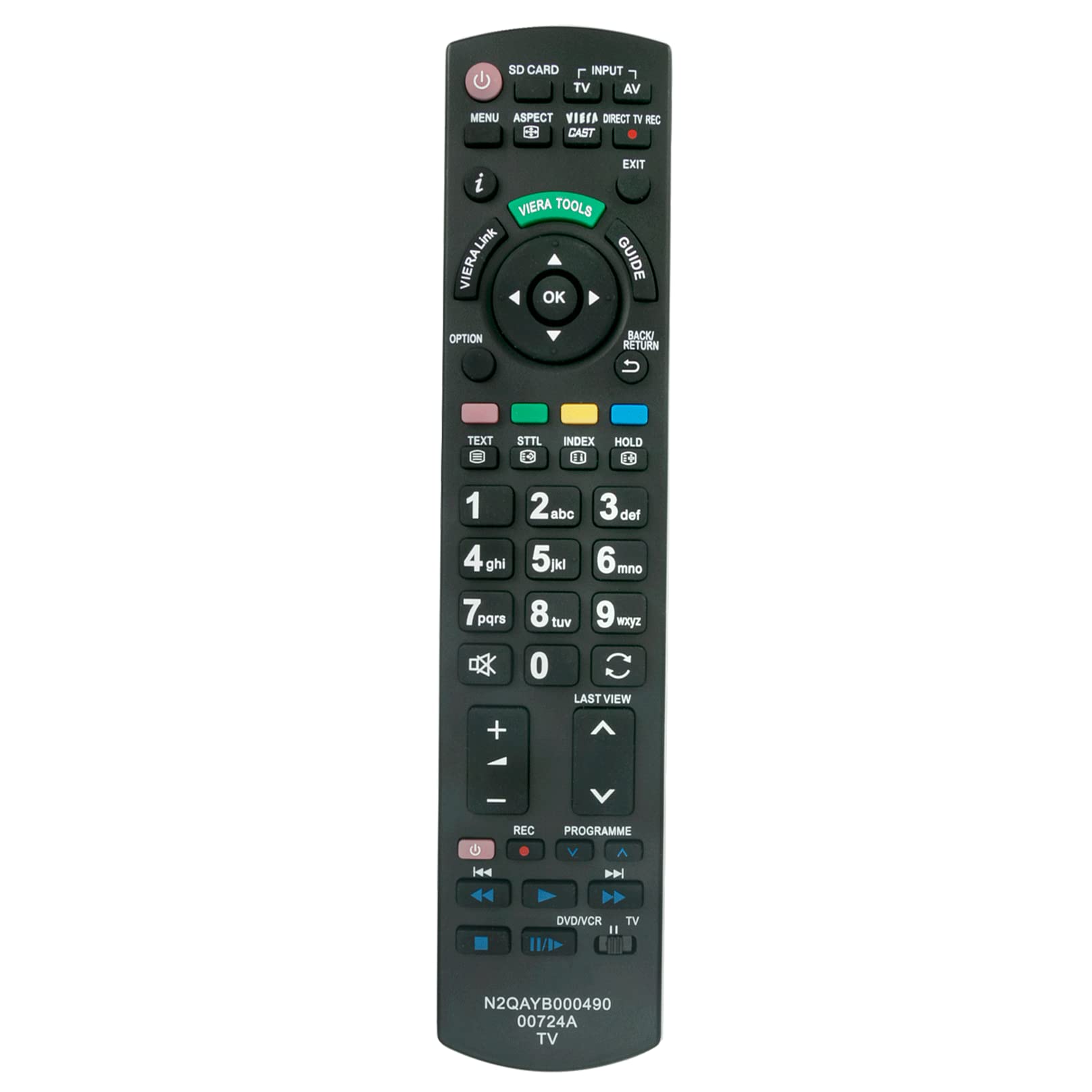 VINABTY N2QAYB000490 N2QAYB000353 N2QAYB00724A Replaced Remote Control Compatible with Panasonic Smart TV N2QAYB000724 TX-L32S20BA TX-L32S20ES TX-L32S20L TX-L32U3E TX-L32UX3E TX-P50U20B