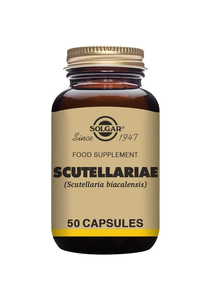 Solgar Scutellariae Vegetable Capsules - Pack of 50 - Fresh Botanicals - Anxiety Relief and Heart Support - Vegan and Gluten Free