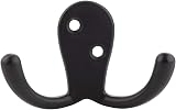 Amazon Basics Curved Robe Hook 5 Pack Matt Black 1 in Fixture Width view 2