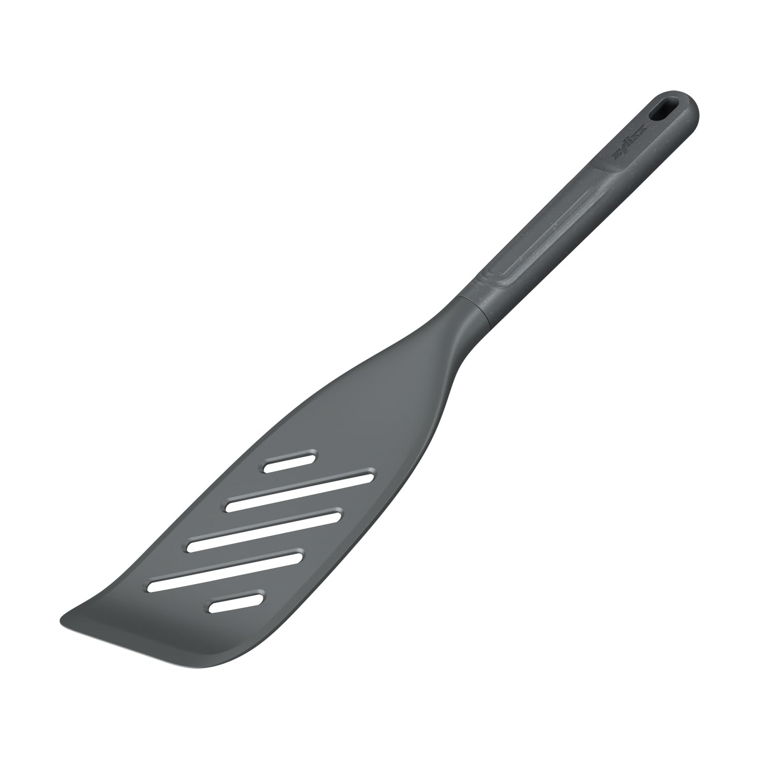 Zyliss E980237 Fish Spatula, Sustainable Wheatstraw/Silicone, Fish Turner, Head is Slotted, Non Stick and Heat Resistant, Beluga Grey, 32.5cm x 7cm, Dishwasher Safe, 5 Year Guarantee