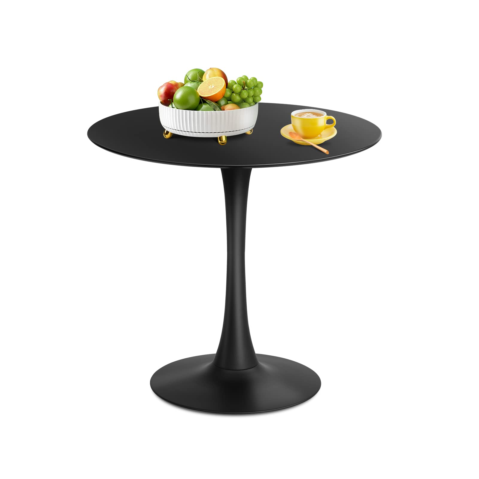 Photo 1 of **STOCKPHOTO FOR REFERENCE ONLY**GLASS TABLE TOP NOT BLACK**
Black Round Dining Table for 31.5 inch,Mid Century Modern Small Tulip Table with Metal Pedestal Base for Living Room Kitchen Dining Room (Black)