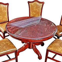 Round Table Cover Desk Tabletop Protector Clear