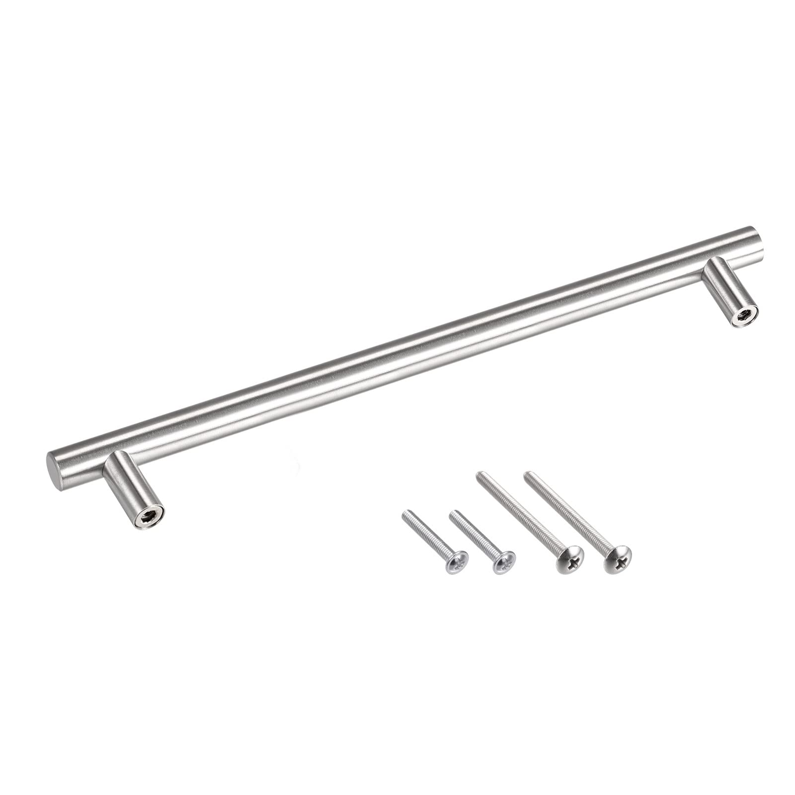 METALLIXITY T Bar Pull Handle (160mm/6.3'') Hole Center Distance, (12mm/0.47'') Dia, Stainless Steel Cabinetry Pulls - for Home Kitchen Drawer, Silver Tone