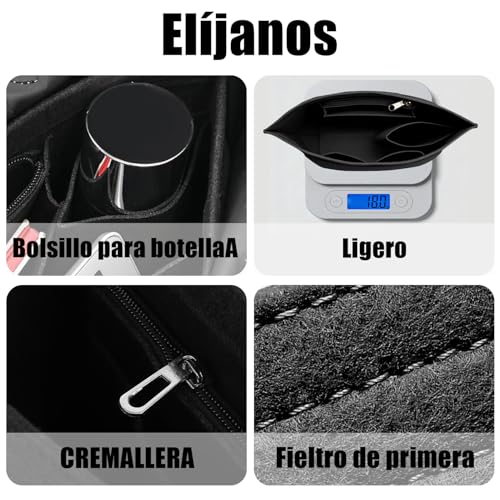 Organizador de Bolsas Premium - Perfecto para Longchamp Bag y Bolsa Longchamp Mujer, Organizador de Bolsas para Dama con Diseño Práctico (L)