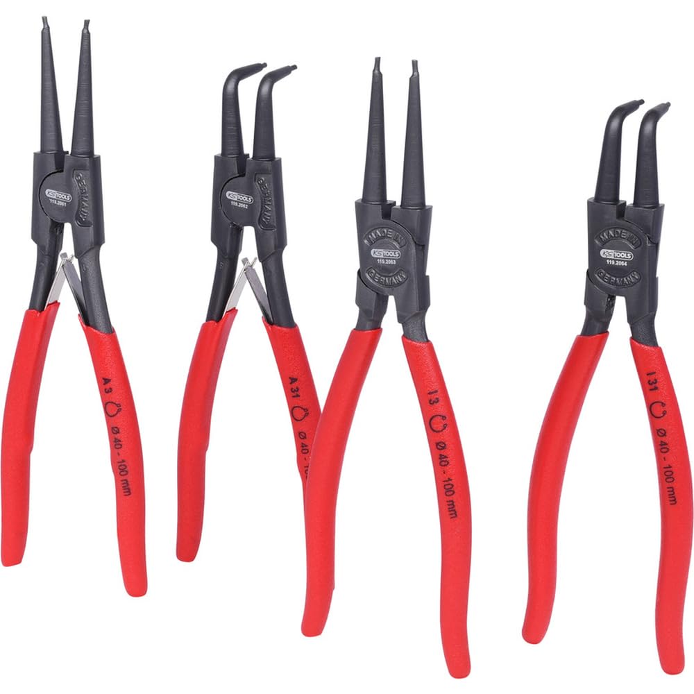 KS Tools 119.2060 40-100mm Circlip Pliers Set (4 Pieces)