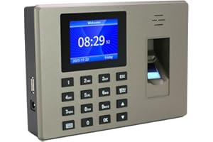 MIKONIYA Time Clock,Time Clocks for Employees Small Business,Attendance Machine ​with Fingerprint,Password Punching in One,Office Fingerprint with 1000 Fingerprints