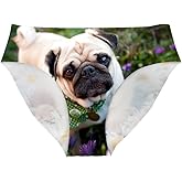 Dellukee Sexy Women Underwear Briefs Breathable Hipster Panty White Alpaca Print