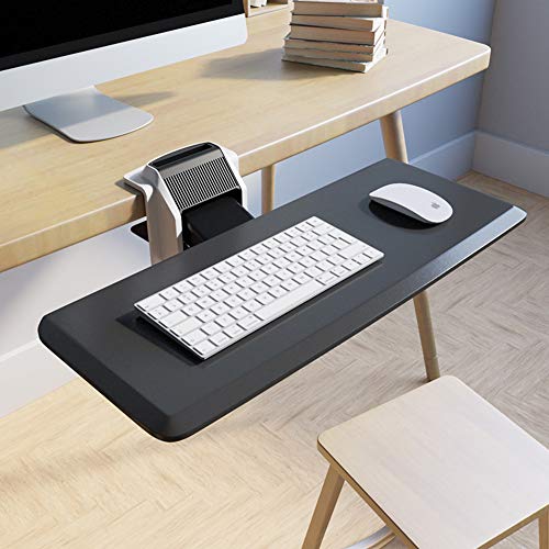 Saemoza Adjustable Keyboard Tray, Sturdy C Clamp Mount System
