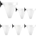 Senzeal 6PCS Aquarium Live Red Worm Cone Feeder Plastic Frozen Brine Shrimp Fish Food Feeding Cup for Fish Tank with Suckers