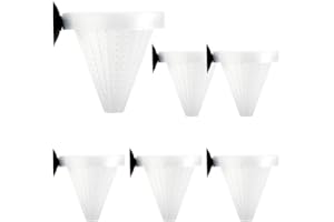 Senzeal 6PCS Aquarium Live Red Worm Cone Feeder Plastic Frozen Brine Shrimp Fish Food Feeding Cup for Fish Tank with Suckers