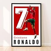 Ronaldo Poster, Famous Soccer Player Posters, Cristiano Ronaldo Posters For Boys Bedroom, Soccer Wall Art, Gift for Fan Football, Cristiano Ronaldo Wall Art, Living Room Sport Room Gift for Fan Football - 12x18 Inches