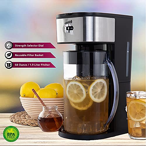 Iced Tea Cold Brew Iced Coffee Maker with Sliding Brew Strength