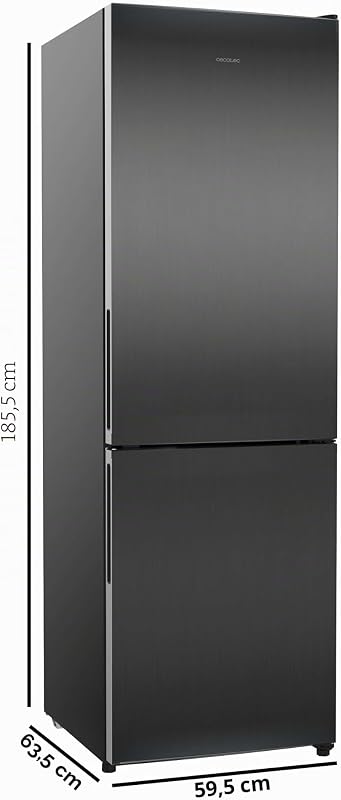 Réfrigérateur Combi 322L Bolero CoolMarket Combi 322i Dark D. 185,5cm de Hauteur, 59,5cm de Largeur, Technologie Multi Airflow, HumidityFlex HUB, Éclairage LED Intérieur