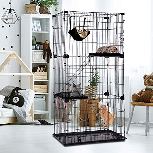 Large 3Tier Cat Cage Pet Playpen Cat Crate Kennels 67" Height Kitten