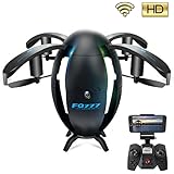 Drone with Camera and Live Video, UAV, 6-Axis Gyro 4 Channels Hobby RC Quadcopter Mini Drone with Headless Mode for Beginner, Easy to Control, Flying Egg, Black by ScharkSpark