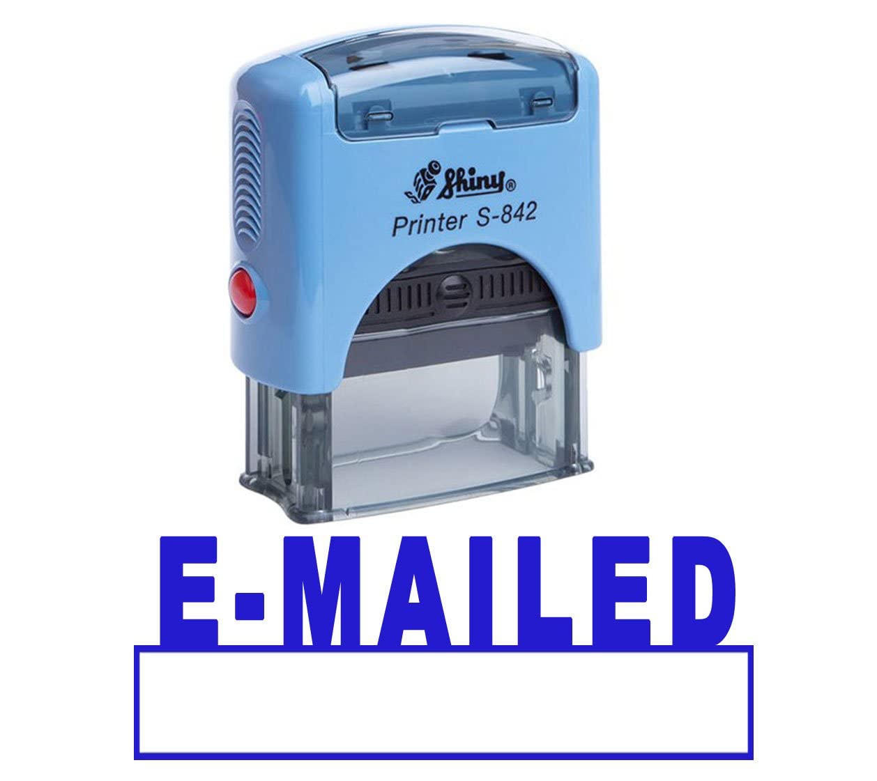 Printtoo E-MAILED Self Inking Rubber Stamp Custom Shiny Office Stationery Stamp