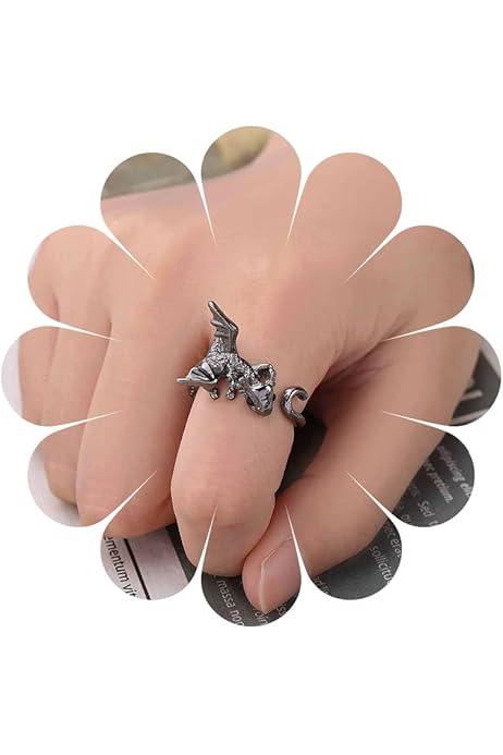 Matching Rings For Couples Personalized Cute Dinosaur Promise Ring