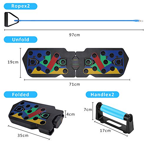 LSZE Push Up Board, Upgraded 20 in 1 Liegestütze Griff Brett, Fitness Geraete für Zuhause Kraftraining, Brust Trizeps Trainingsgeräte, Homeworkout Equipment, Sport Geräte Fuer Männer und Frauen