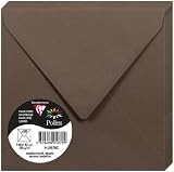 Clairefontaine 5878C Gummed Envelopes 14x14 cm Pollen Brown Pack of 20