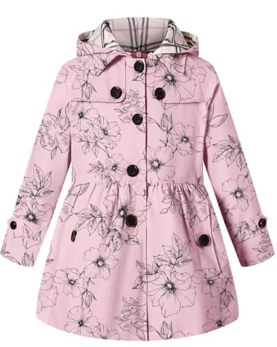 BINPAW Girls Hooded Trench Coat