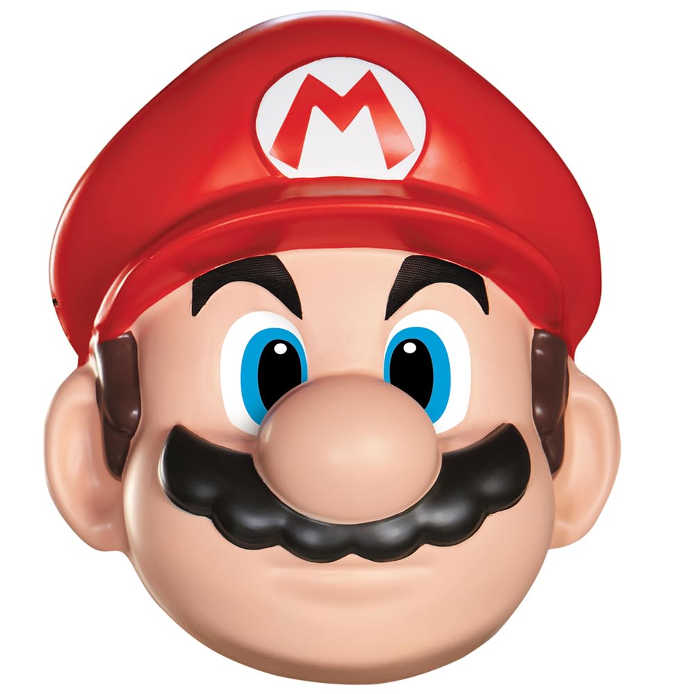 Super Mario Bros. Mario Adult Mask, Officially Licensed by Disguise, Comfortable Fit with Detailed Design, One Size Adult