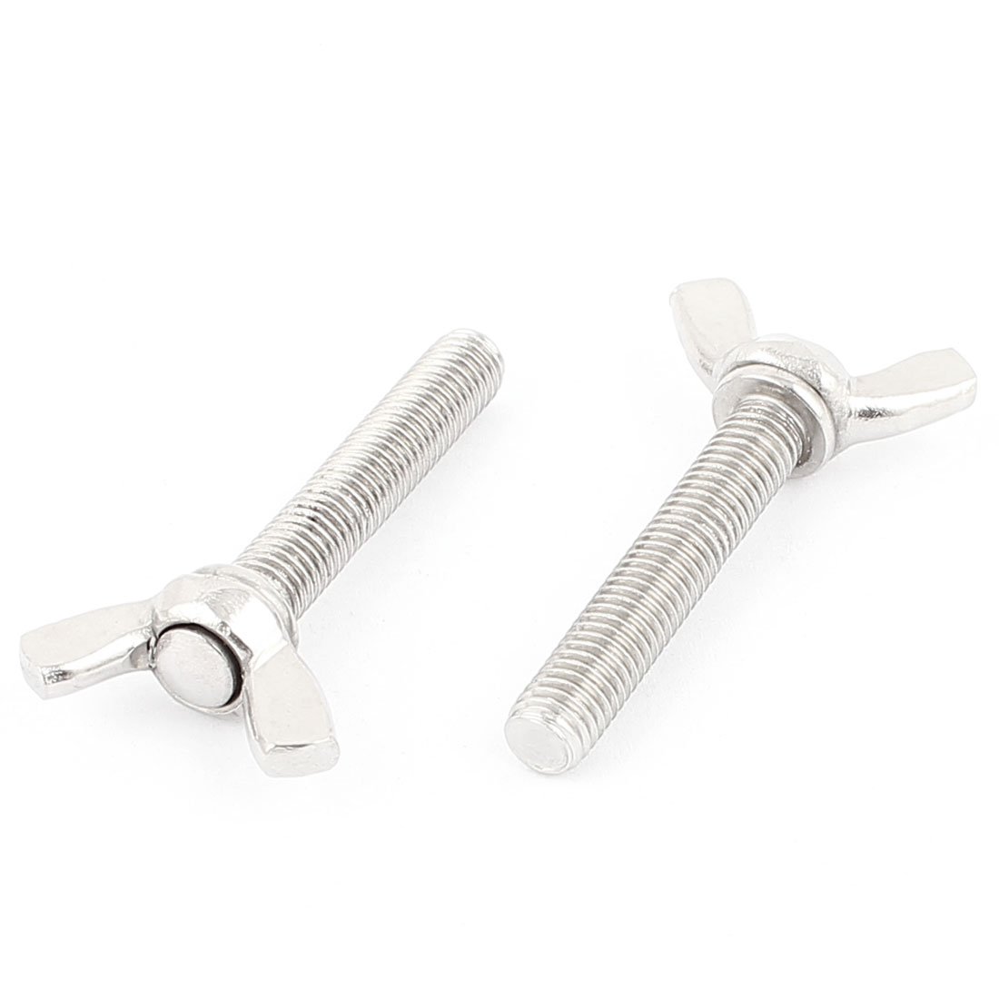 sourcingmap 60mm Long M8 Thread 304 Stainless Steel Butterfly Wing Screws 2pcs