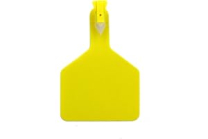 50 Pack TPU Blank One-Piece Cattle Ear Tags Plastic Animal Identification Tags Z Type Cow Calf Bull Ear Tags Yellow Green Yel