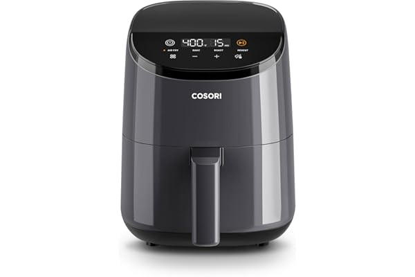 COSORI Air Fryer 2.1 Qt, 4-in-1 Small Mini Airfryer, Bake, Roast, Reheat, 97% Less Oil, Compact & Quiet, Nonstick & Dishwashe