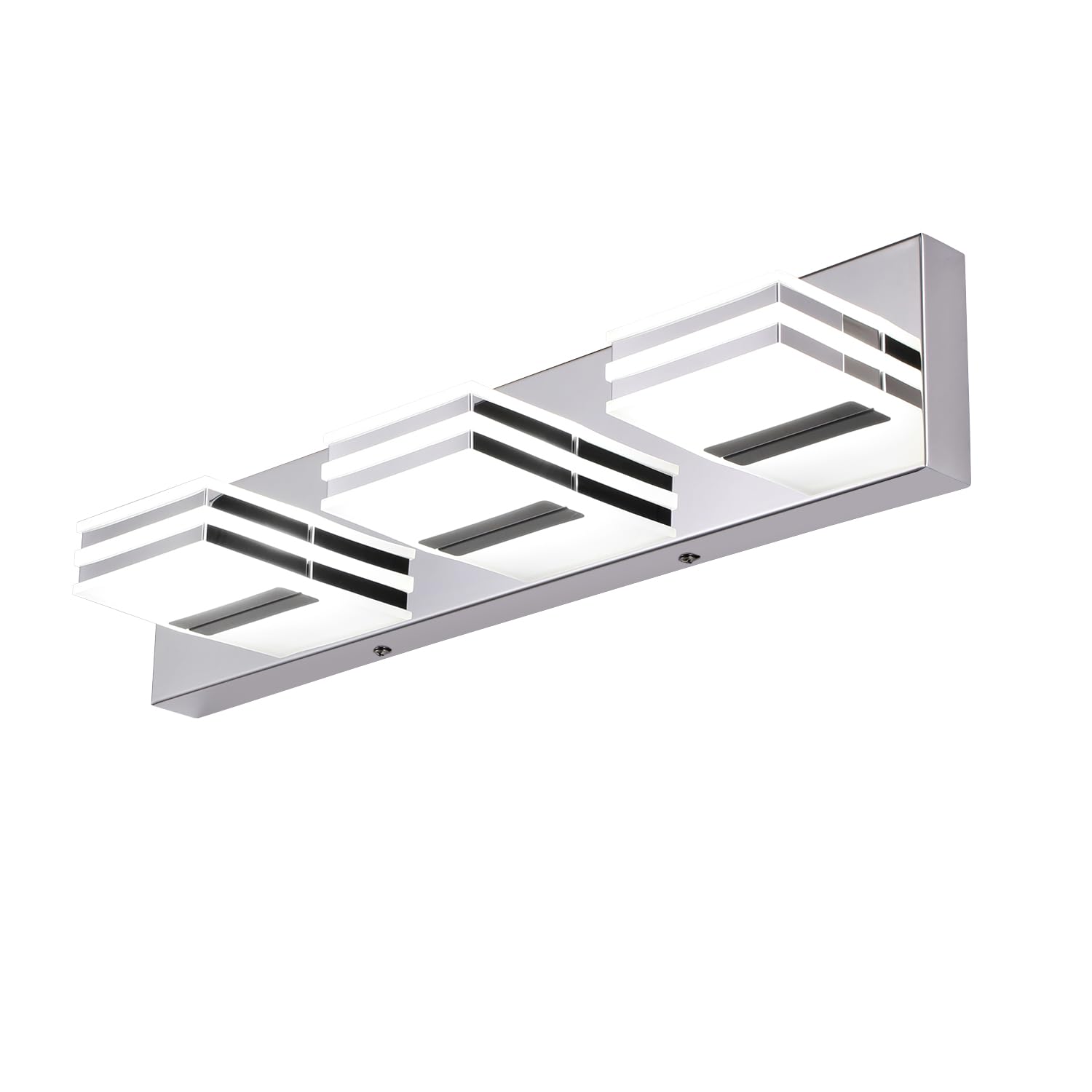 Photo 1 of LED Vanity Lights 20in Bathroom Lights Fixtures over Mirror 3 Light LED Lighting Fixture for Bathroom 18W Mirror Lighting Fixture Modern Bath Light Bar Chrome Bath Lamps 6000K Vanity Wall Scone
