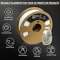 OVERTURE PETG 3D Printer Filament 1.75mm, 1kg