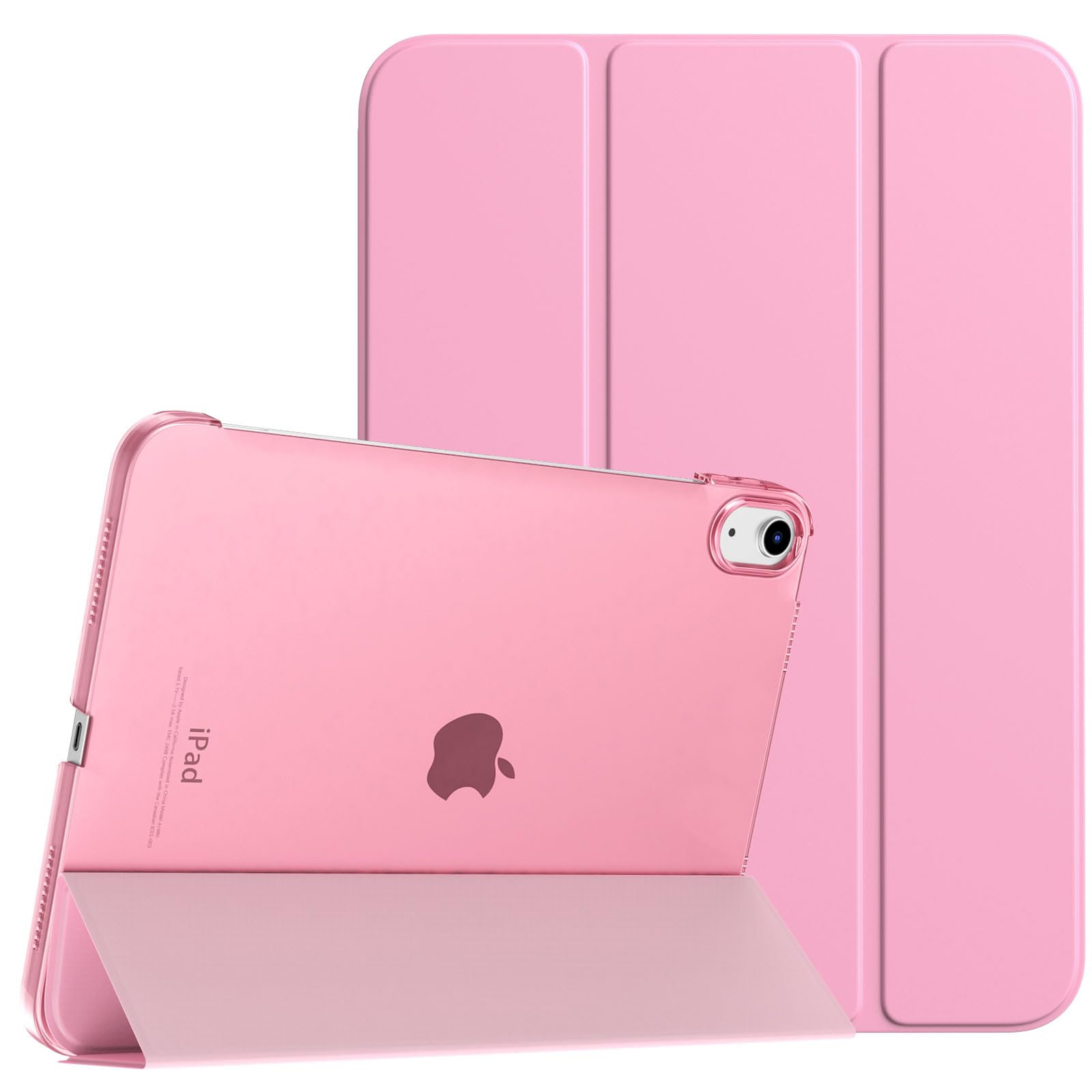 TiMOVO Case for iPad (A16) 11th Generation 11 Inch 2025/iPad 10th Generation 10.9 Inch 2022, Slim Stand Cover with Hard Translucent Back, Support Touch ID, Auto Wake/Sleep, Nosegay Pink — image 1
