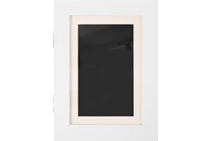 HOMSFOU Kids Artwork Picture Frame 7.2X5.3 Inch - Changeable Front Opening for Drawings, Photos, Posters - White Wooden Frame