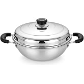 Tanish Trading Stainless Steel Idli Maker with Lid, Idli Pot Steamer, 3 Plates (12 Idlies), Silver