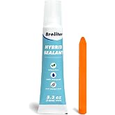 Breliter Silicone Caulk, White Caulk, Hybrid Sealant, 5.3 oz | Cures Underwater, 100% Waterproof for Bathtub, Bathroom, Kitchen Repair, Adhesive for Tile, Stone, Metal &amp; Glass