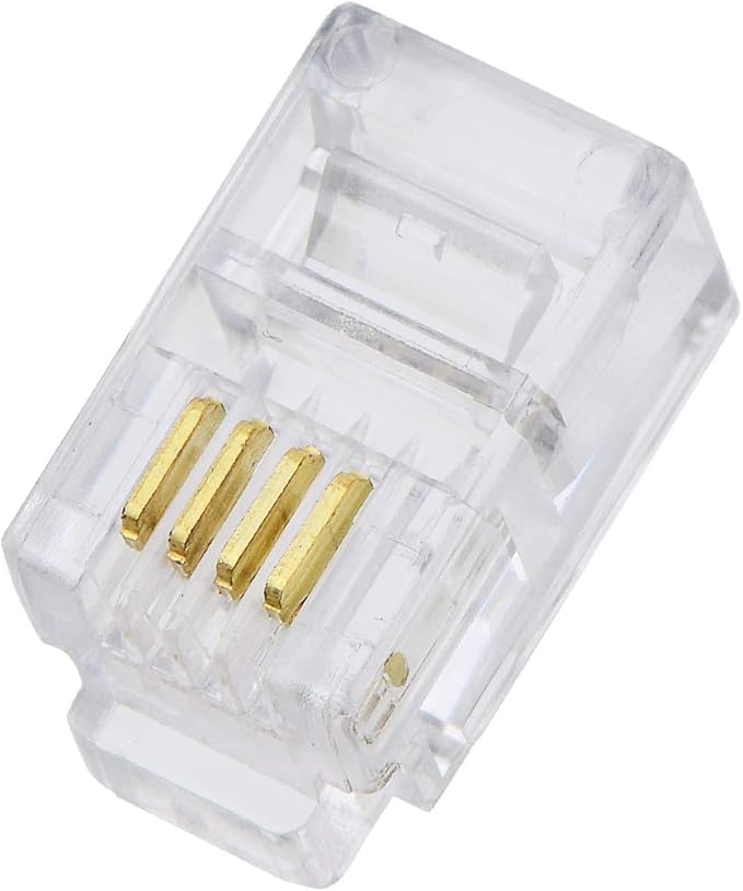RJ9 Connector, SHONCO 110 PCS RJ9 4P4C Telephone Plugs, RJ9 4P4C Plug