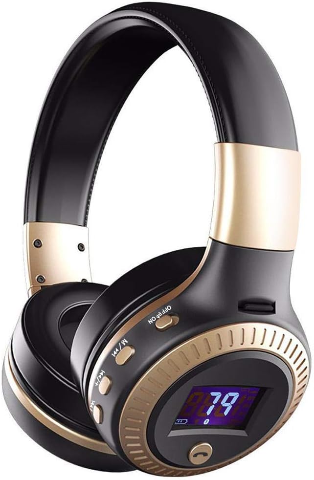 Close-up of FAIYIWO Zealot B19 headphone controls and LCD display