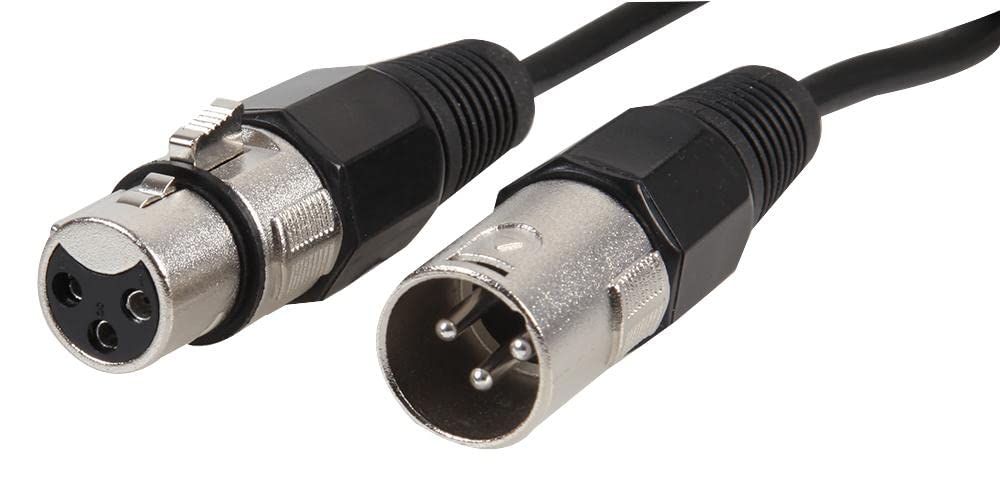 Pro Signal PSG3354-XLR-15M 3 Pin XLR Male to XLR Female Microphone Lead, 15m Nickel