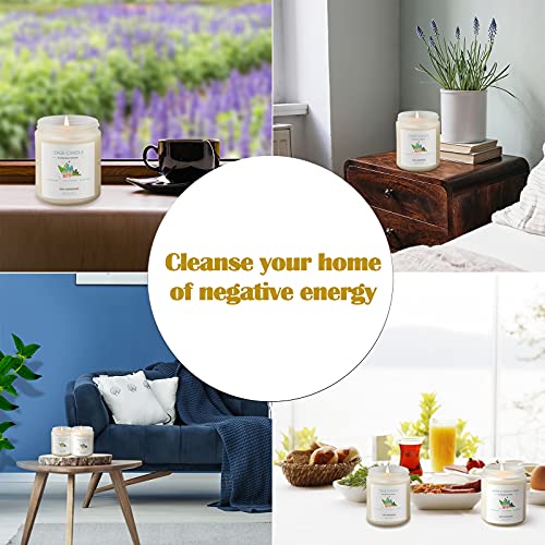 Sage Candles for Cleansing House, 2 Pack 8Oz 100 Hrs. Burning, Soy Wax