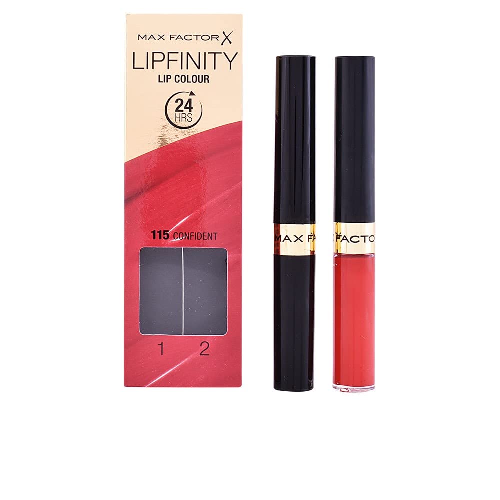 Max Factor Lipfinity Long-Lasting Two Step Lipstick - 115 Confident, 4.2 g