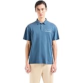 Armani Exchange Mens Regular Fit Embossed Logo Polo