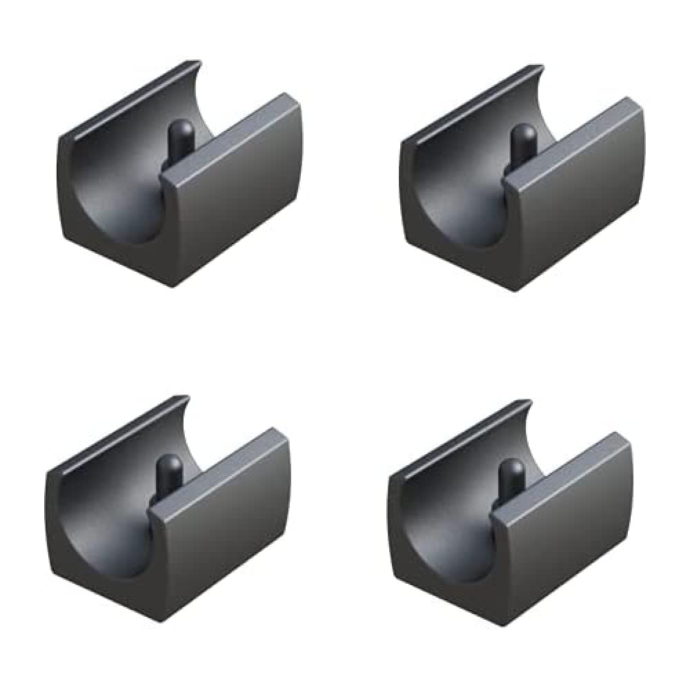 cyclingcolors 4 x clamp shell gliders, chair leg caps, foot plugs, furniture gliders, plastic chair furniture feet, round, black (D1 (mm) : 20-22)