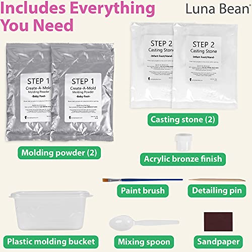 Luna Bean Baby Keepsake Hand Casting Kit Plaster Hand Mold Casting