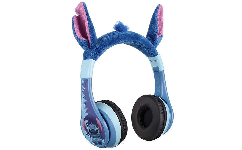 Disney Stitch Bluetooth Headphones for Kids, Wireless Headphones for School